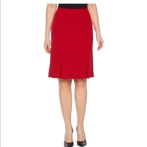 Black Label by Evan-Picone Suit Skirt Red